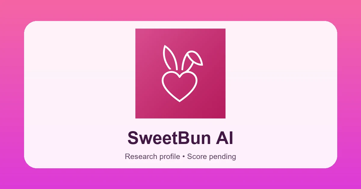 Official SweetBun logo on a research profile card
